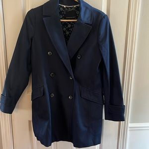 Banana Republic navy trench rain coat, S